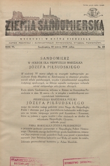 Ziemia Sandomierska : czasopismo samorządowo-społeczne. R. VI, 1934, nr 13