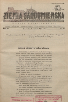 Ziemia Sandomierska : czasopismo samorządowo-społeczne. R. VI, 1934, nr 14