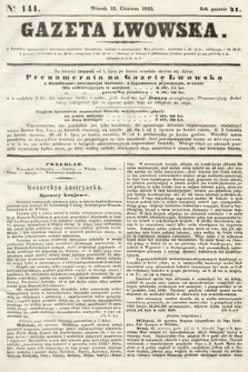Gazeta Lwowska. 1852, nr 141