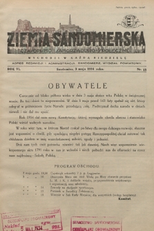 Ziemia Sandomierska : czasopismo samorządowo-społeczne. R. VI, 1934, nr 18