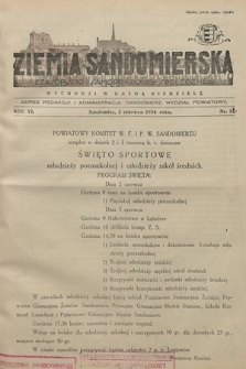 Ziemia Sandomierska : czasopismo samorządowo-społeczne. R. VI, 1934, nr 22