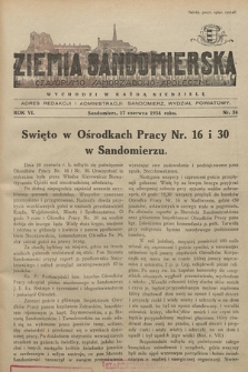 Ziemia Sandomierska : czasopismo samorządowo-społeczne. R. VI, 1934, nr 24