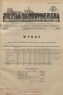 Ziemia Sandomierska : czasopismo samorządowo-społeczne. R. VI, 1934, nr 32