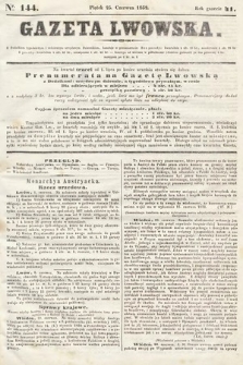 Gazeta Lwowska. 1852, nr 144