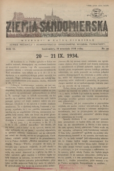 Ziemia Sandomierska : czasopismo samorządowo-społeczne. R. VI, 1934, nr 39