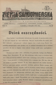 Ziemia Sandomierska : czasopismo samorządowo-społeczne. R. VI, 1934, nr 43