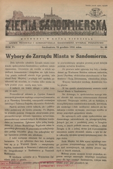 Ziemia Sandomierska : czasopismo samorządowo-społeczne. R. VI, 1934, nr 48