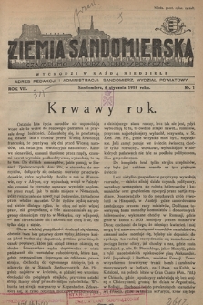 Ziemia Sandomierska : czasopismo samorządowo-społeczne. R. VII, 1935, nr 1