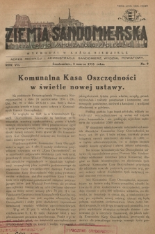 Ziemia Sandomierska : czasopismo samorządowo-społeczne. R. VII, 1935, nr 9
