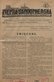 Ziemia Sandomierska : czasopismo samorządowo-społeczne. R. VII, 1935, nr 15