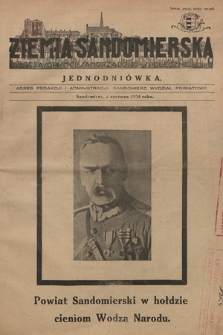 Ziemia Sandomierska : czasopismo samorządowo-społeczne. R. VII, 1935, nr [18] jednodniówka