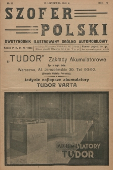 Szofer Polski : dwutygodnik ilustrowany ogólno automobilowy. 1928, nr 22