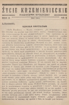 Życie Krzemienieckie : miesięcznik społeczny. 1933, nr 5