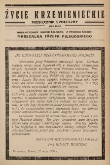Życie Krzemienieckie : miesięcznik społeczny. 1935, maj (nadzwyczajny numer żałobny)