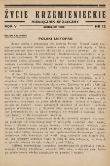 Życie Krzemienieckie : miesięcznik społeczny. 1936, nr 12
