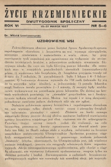 Życie Krzemienieckie : dwutygodnik społeczny. 1937, nr 5-6