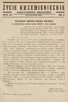Życie Krzemienieckie : dwutygodnik społeczny. 1938, nr 2