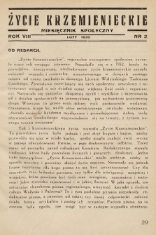 Życie Krzemienieckie : miesięcznik społeczny. 1939, nr 2