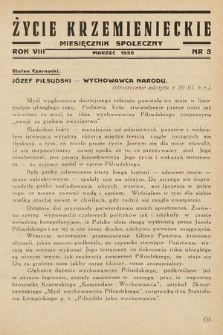 Życie Krzemienieckie : miesięcznik społeczny. 1939, nr 3