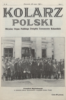 Kolarz Polski : oficjalny organ Polskiego Związku Towarzystw Kolarskich. 1926, nr 4