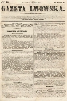Gazeta Lwowska. 1855, nr 20