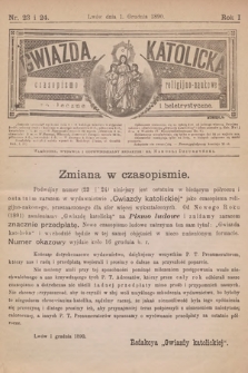 Gwiazda Katolicka : czasopismo religijno-naukowe, społeczne i beletrystyczne. 1890, nr 23-24