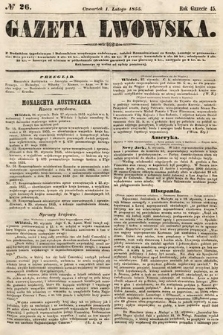 Gazeta Lwowska. 1855, nr 26