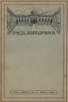 Myśl Karaimska : ilustrowane czasopismo naukowe, literackie, społeczne. 1928, T. I, z. IV-V