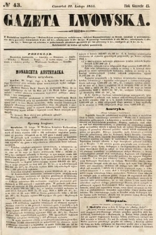 Gazeta Lwowska. 1855, nr 43