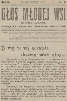 Głos Młodej Wsi : miesięczne czasopismo społeczno-oświatowe. 1933, nr 4