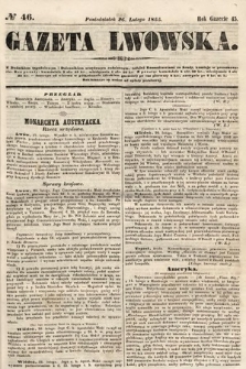 Gazeta Lwowska. 1855, nr 46