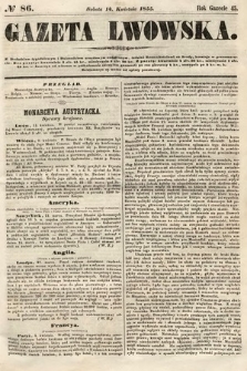 Gazeta Lwowska. 1855, nr 86