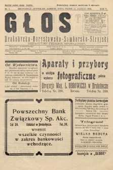 Głos Drohobycko-Borysławsko-Samborsko-Stryjski : bezpłatny tygodnik informacyjny. 1930, nr 5