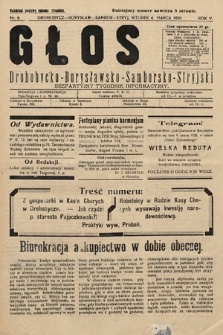 Głos Drohobycko-Borysławsko-Samborsko-Stryjski : bezpłatny tygodnik informacyjny. 1930, nr 6
