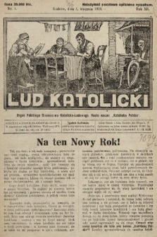 Lud Katolicki : organ Polskiego Stronnictwa Katolicko-Ludowego. 1924, nr 1