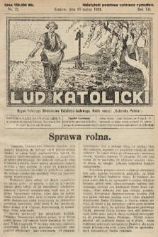 Lud Katolicki : organ Polskiego Stronnictwa Katolicko-Ludowego. 1924, nr 12