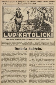 Lud Katolicki : organ Polskiego Stronnictwa Katolicko-Ludowego. 1924, nr 25