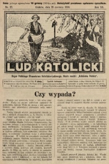 Lud Katolicki : organ Polskiego Stronnictwa Katolicko-Ludowego. 1924, nr 27