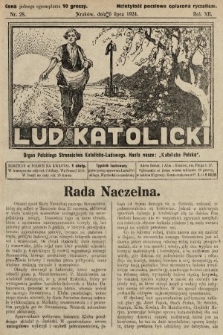 Lud Katolicki : organ Polskiego Stronnictwa Katolicko-Ludowego. 1924, nr 28