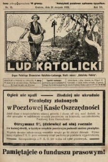 Lud Katolicki : organ Polskiego Stronnictwa Katolicko-Ludowego. 1924, nr 35