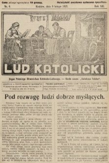 Lud Katolicki : organ Polskiego Stronnictwa Katolicko-Ludowego. 1925, nr 6