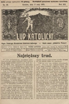 Lud Katolicki : organ Polskiego Stronnictwa Katolicko-Ludowego. 1925, nr 20