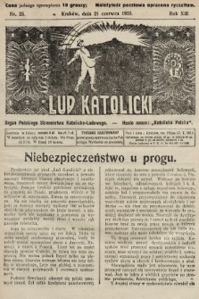 Lud Katolicki : organ Polskiego Stronnictwa Katolicko-Ludowego. 1925, nr 25