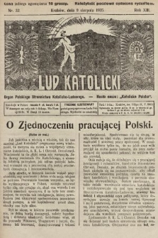 Lud Katolicki : organ Polskiego Stronnictwa Katolicko-Ludowego. 1925, nr 32