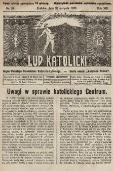 Lud Katolicki : organ Polskiego Stronnictwa Katolicko-Ludowego. 1925, nr 34