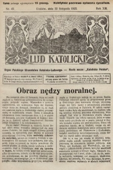 Lud Katolicki : organ Polskiego Stronnictwa Katolicko-Ludowego. 1925, nr 47