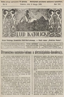 Lud Katolicki : organ Polskiego Stronnictwa Katolicko-Ludowego. 1926, nr 8