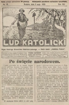 Lud Katolicki : organ Polskiego Stronnictwa Katolicko-Ludowego. 1926, nr 19