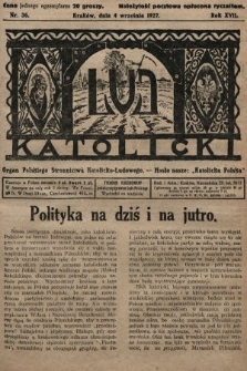 Lud Katolicki : organ Polskiego Stronnictwa Katolicko-Ludowego. 1927, nr 36