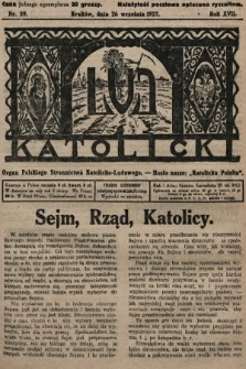 Lud Katolicki : organ Polskiego Stronnictwa Katolicko-Ludowego. 1927, nr 39